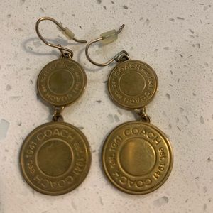Coach gold earrings